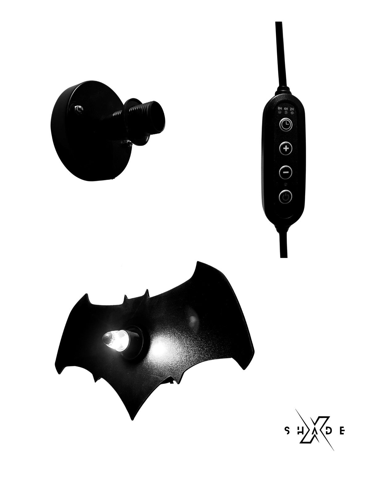 Batman Lamp - 3D wall shadow lamp view 3