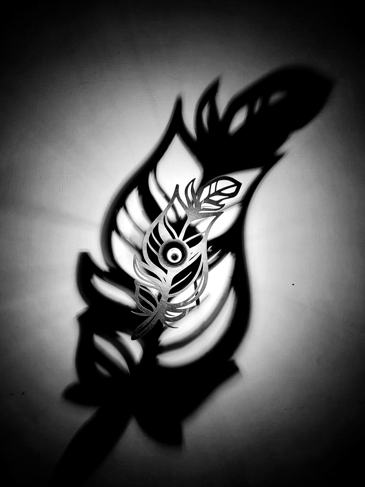 Flower Lamp - 3D wall shadow lamp view 2