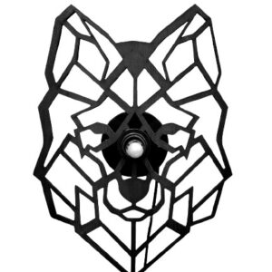 Shadow lamp sketch panel - Wolf design