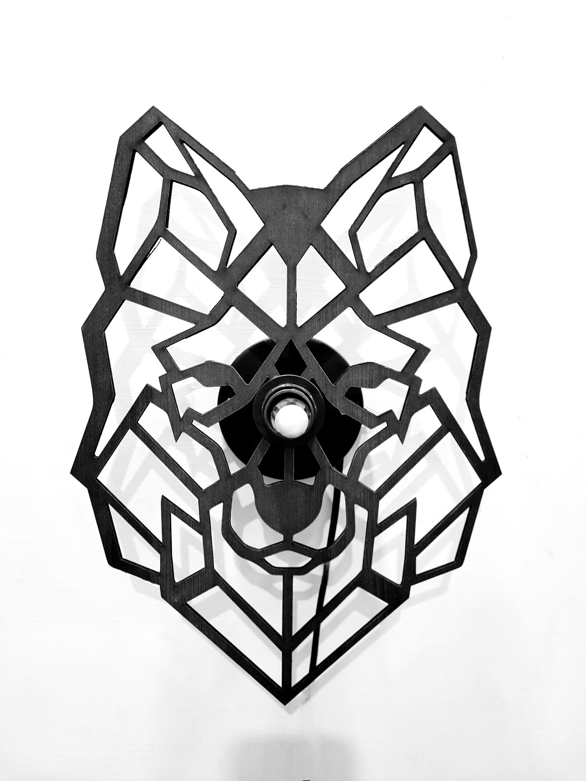Wolf Lamp - 3D wall shadow lamp view 3